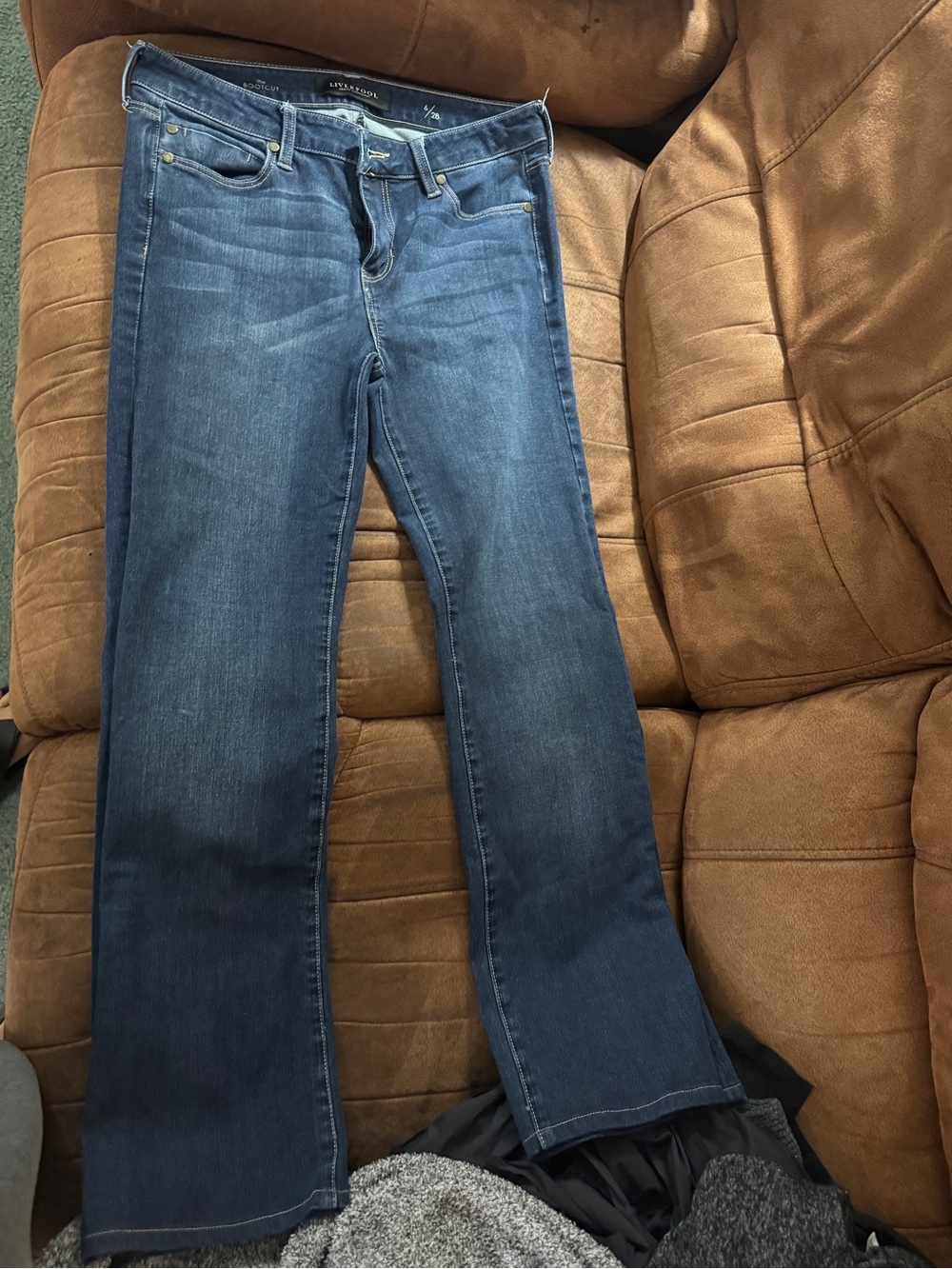 Liverpool Jeans Company Women's Dark Blue Flare Jeans